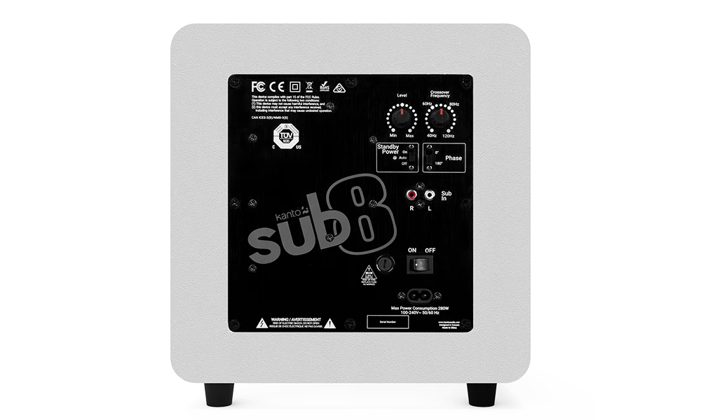 Kanto SUB8 Powered Sealed Active Subwoofer - Image 3