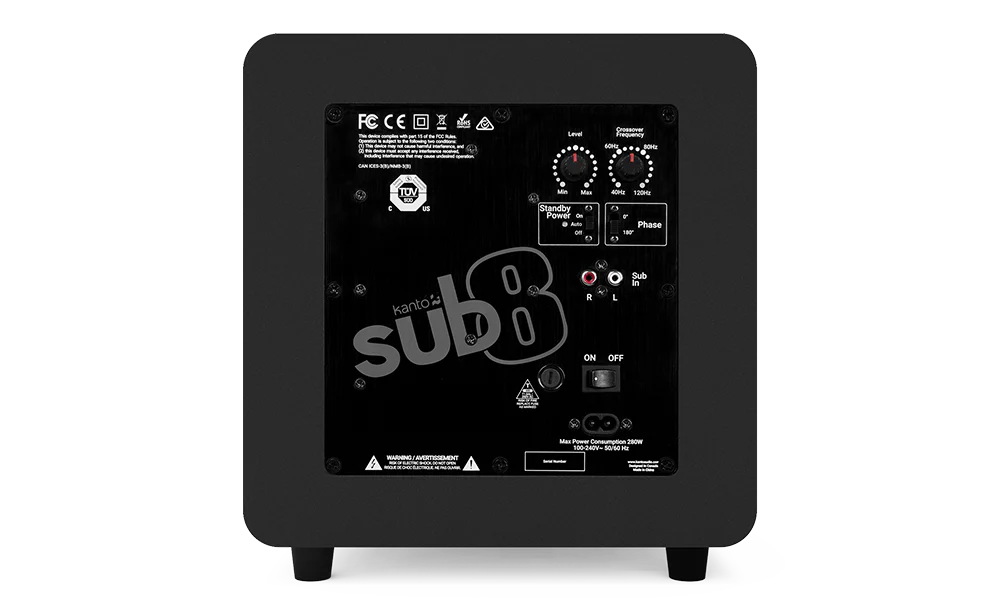Kanto SUB8 Powered Sealed Active Subwoofer - Image 4