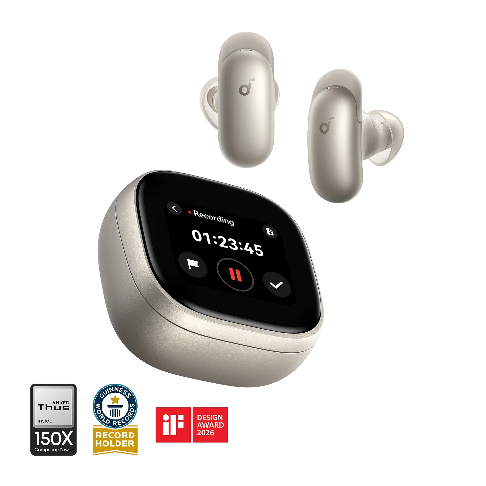 Soundcore Liberty 5 Pro Max Noise Cancelling Earphone with AI smart note taker case - Image 2